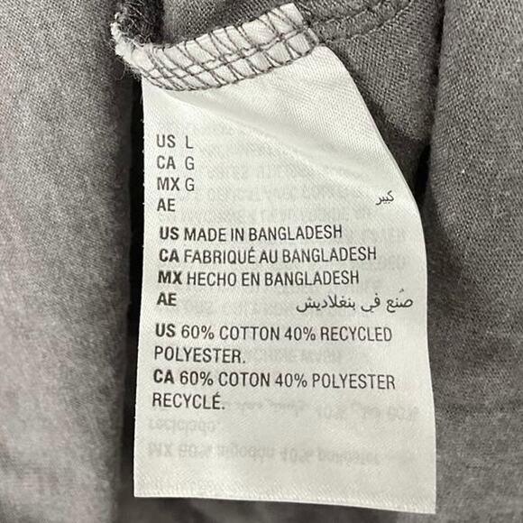 SUN & STONE NWT Men's Sunwashed Long Sleeve Plain T Shirt Gray Crewneck Large - Picture 5 of 5